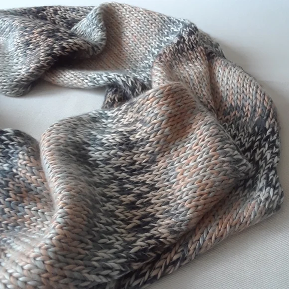 Garage. Cowl Neck Scarf. Greys & Pinks - Picture 16 of 16